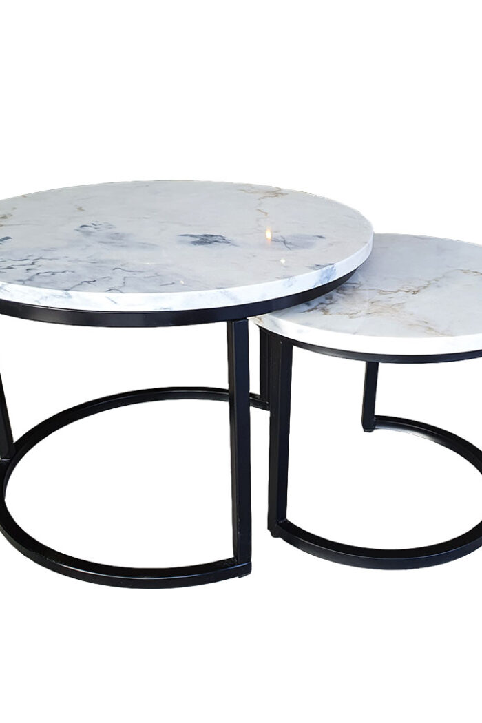 Tiger skin marmeren salontafel set
