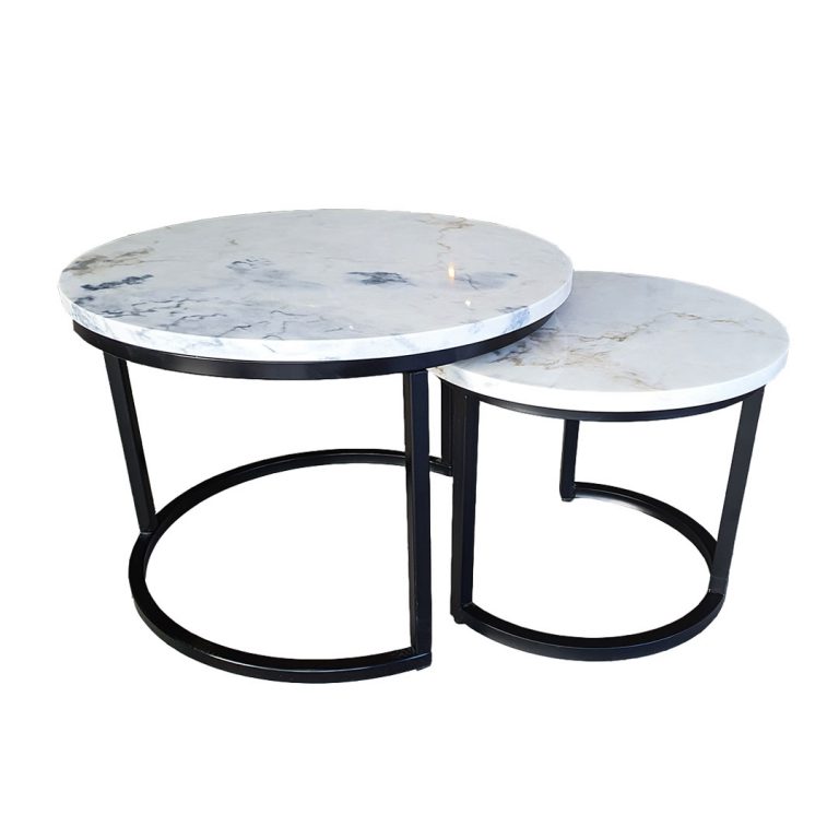 Tiger skin marmeren salontafel set