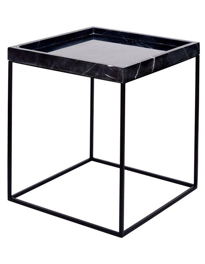 Marmer bijzettafel Nero Marquina