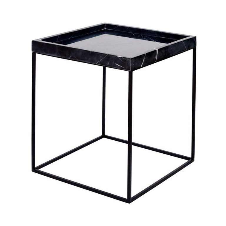 Marmer bijzettafel Nero Marquina