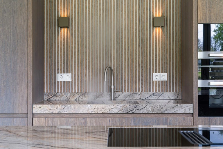 Marmer keukenblad met Quooker